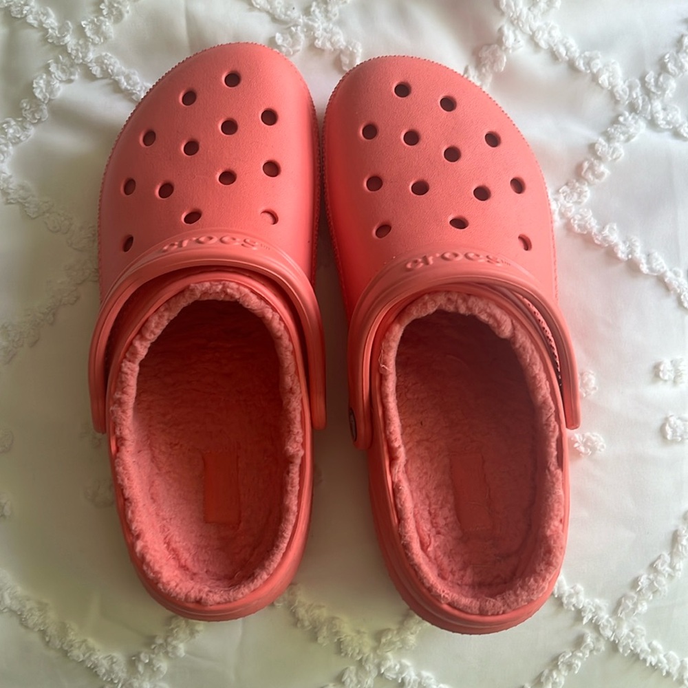 Fuzz-lined Crocs